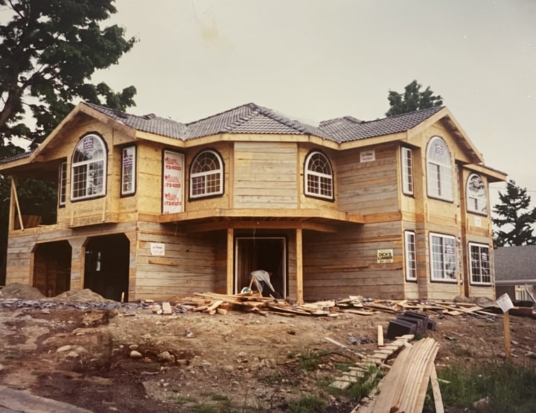 under construction home exterior